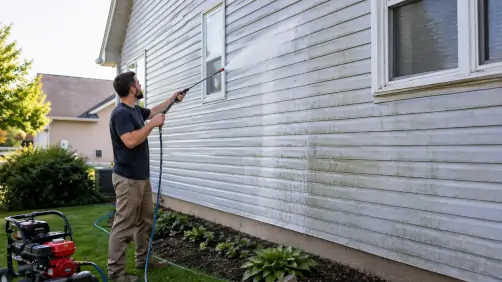 House washing service page for Indian Hill